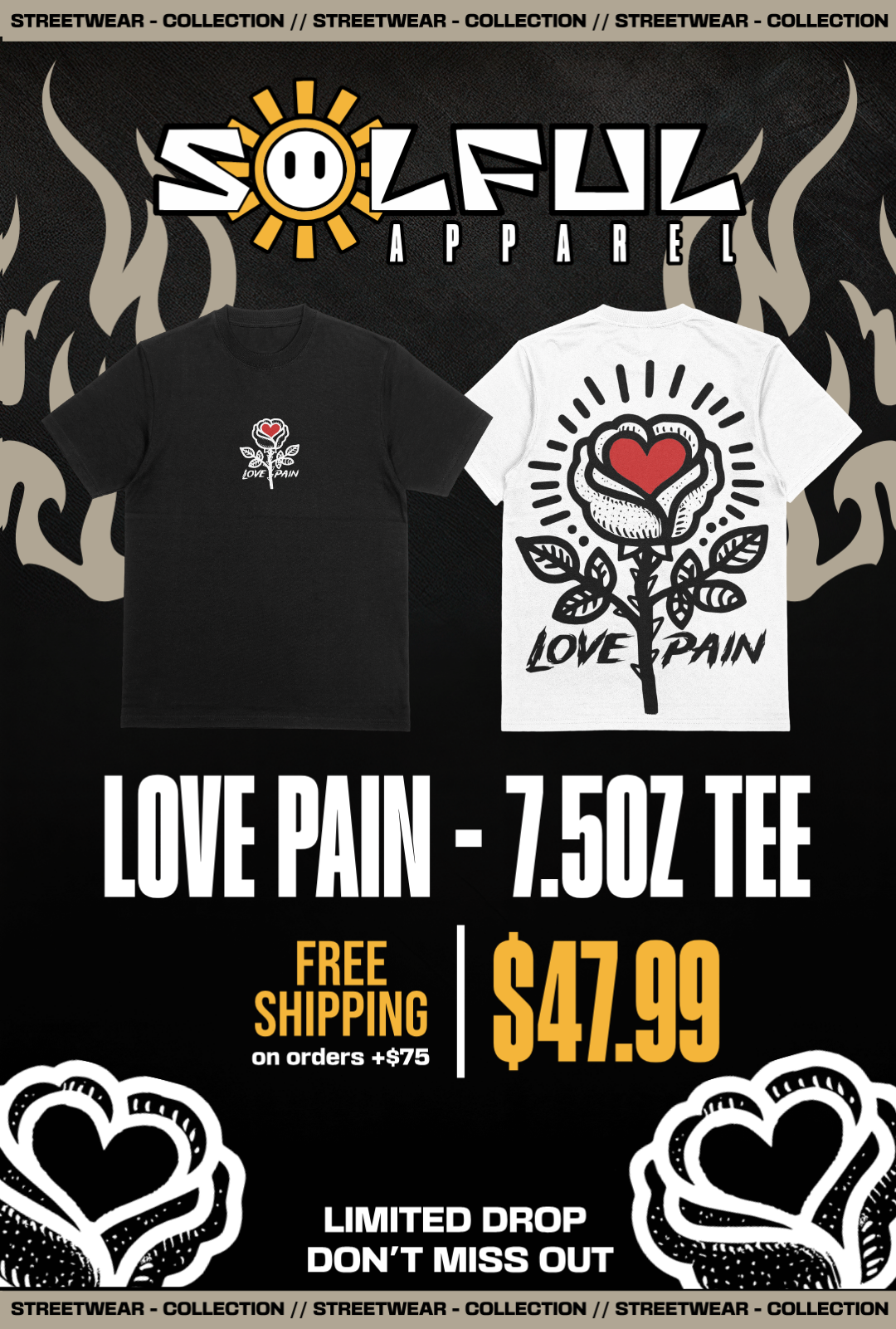 Love Pain  (Heavy 7.5oz) Tee